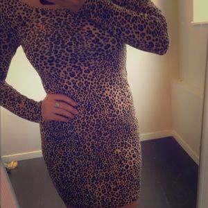 Leopard print bodycon dress
